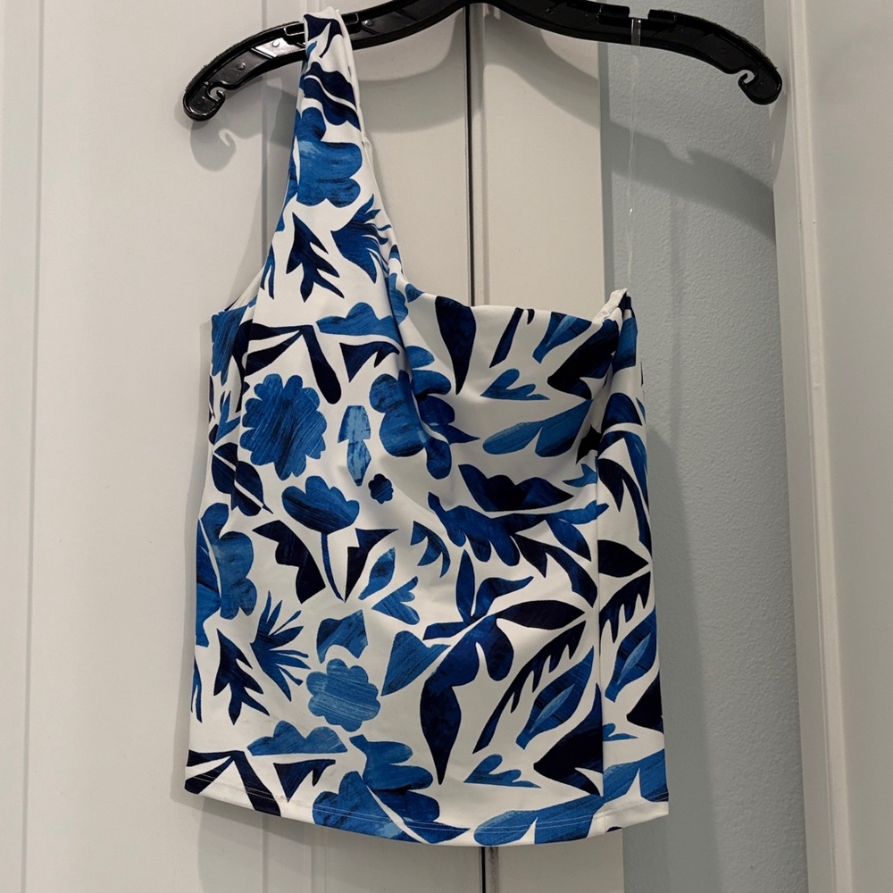 Carve Designs Rio Compression Tankini Top - Mezcal in Cloud Print
